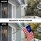 G128 Combo Pack: 5 Ft Tangle Free Aluminum Spinning Flagpole (Black) & American USA Yacht Ensign Flag 2.5x4 Ft, ToughWeave Series Embroidered 300D Polyester | Pole with Flag Included